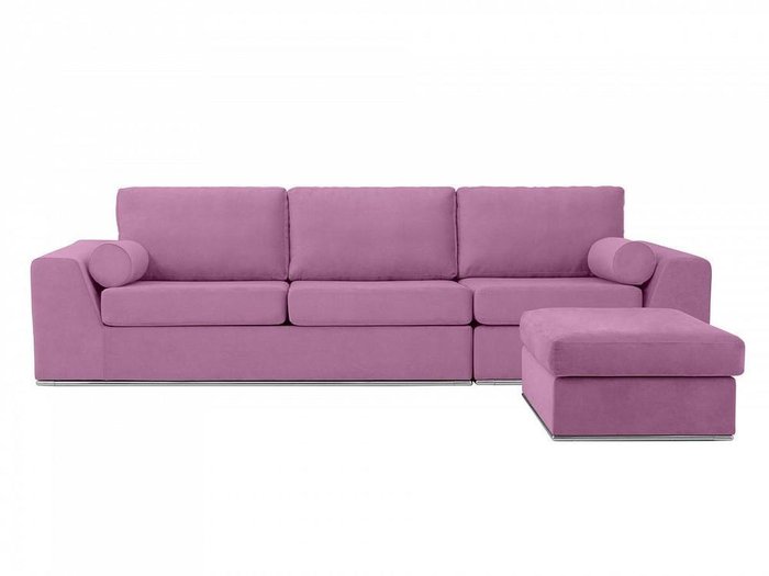 Угловой диван-кровать Igarka темно-розового цвета