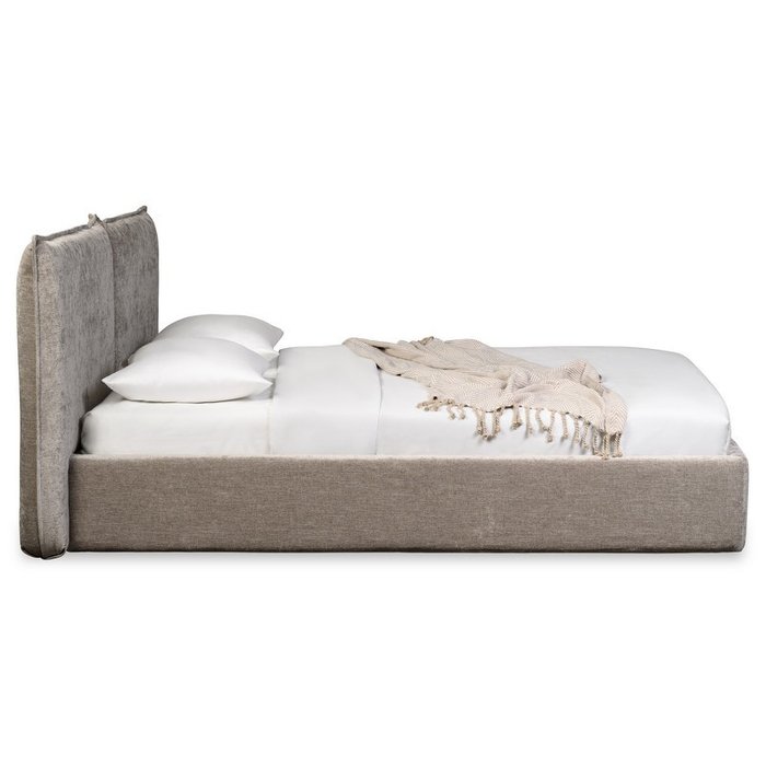 Кровать Leonor 180200 серого цвета с решеткой - лучшие Кровати для спальни в INMYROOM