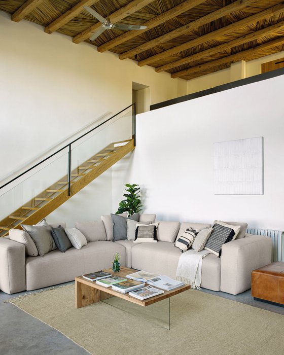 Угловой диван Blok 320 бежевого цвета - купить Угловые диваны по цене 603990.0