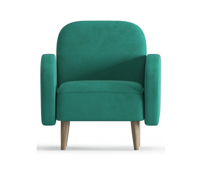 Кресло из велюра Бризби бирюзового цвета - купить Интерьерные кресла по цене 15490.0