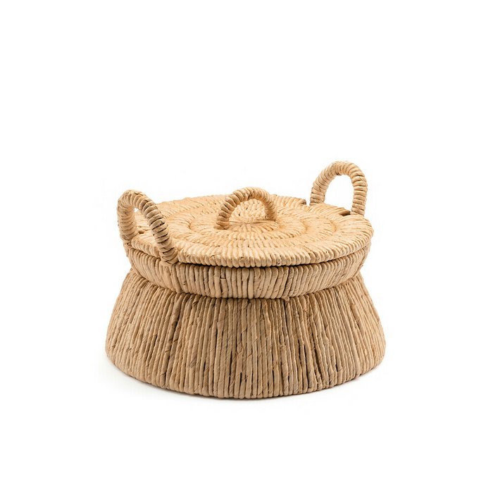 Корзина с крышкой Caja из плетеного бананового дерева  