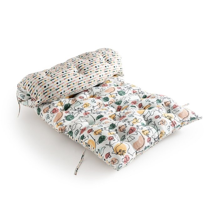 Подушка напольная из биохлопка Javana белого цвета - купить Декоративные подушки по цене 6148.0
