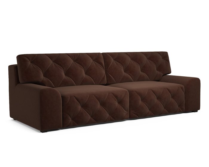 Прямой диван-кровать Милан коричневого цвета - купить Прямые диваны по цене 43890.0