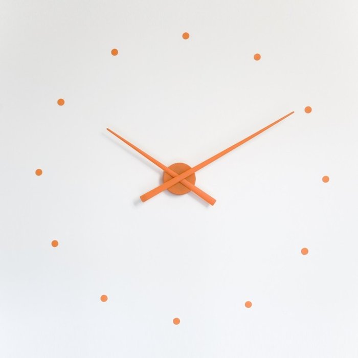 Настенные часы OJ Orange из пластика оранжевого цвета