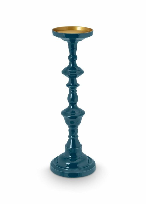Подсвечник большой Metal Large синего цвета - купить Подсвечники по цене 10346.0 Подсвечник большой Metal Large синего цвета - купить Подсвечники по цене 10346.0