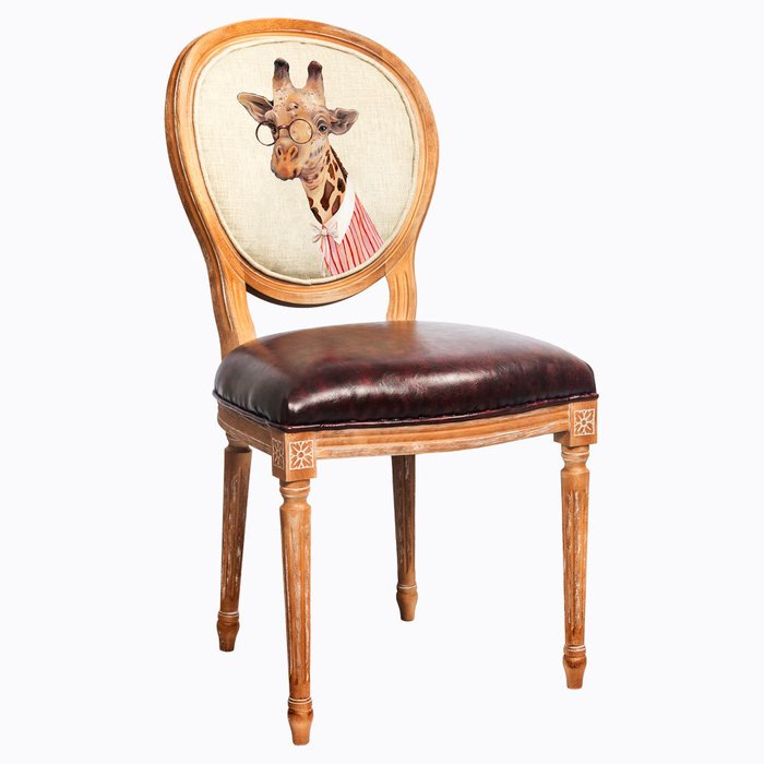 Стул «Мисс Сафари с сиденьем и спинкой из экокожи - купить Обеденные стулья по цене 29000.0