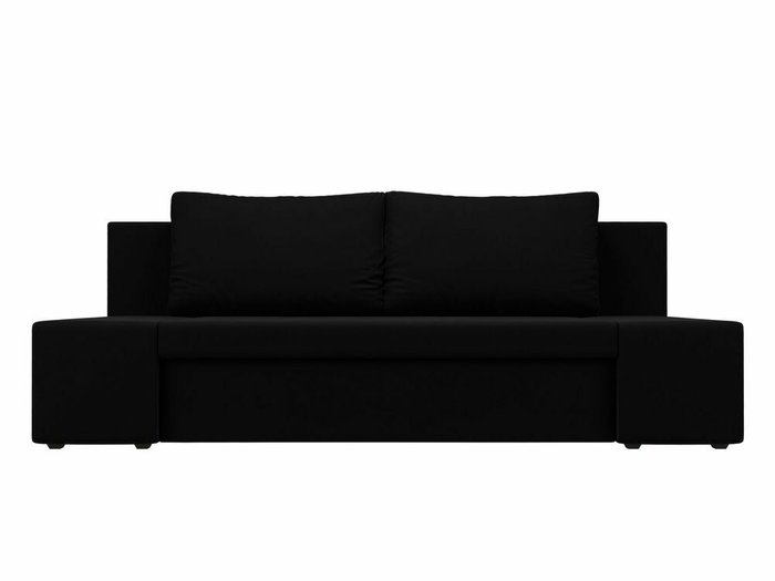 Прямой диван-кровать Сан Марко черного цвета - купить Прямые диваны по цене 22999.0