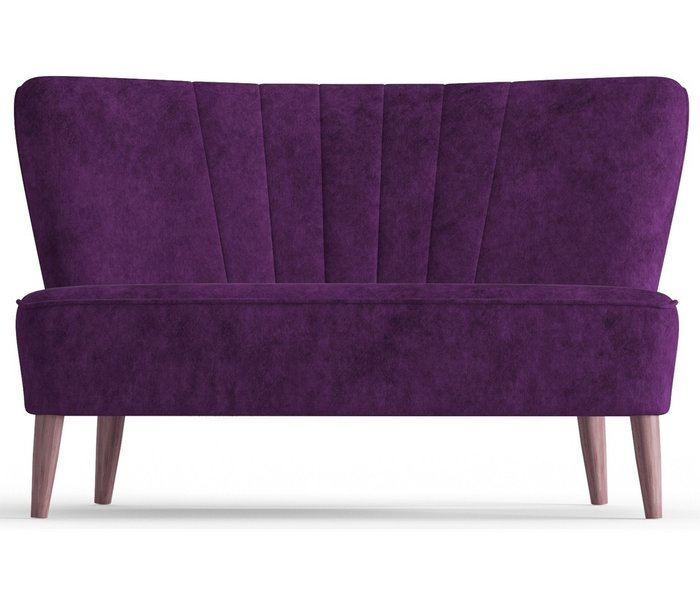 Диван из вельвета Пальмира фиолетового цвета - купить Прямые диваны по цене 21990.0