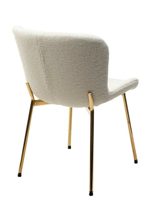 Стул Riya белого цвета с золотыми ножками - купить Обеденные стулья по цене 7200.0
