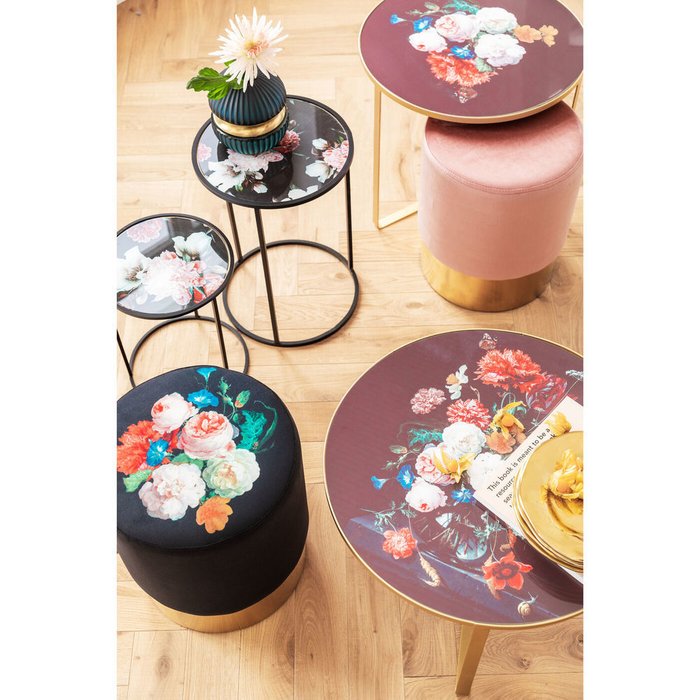 Столик приставной Flores с цветочным принтом - купить Кофейные столики по цене 20500.0