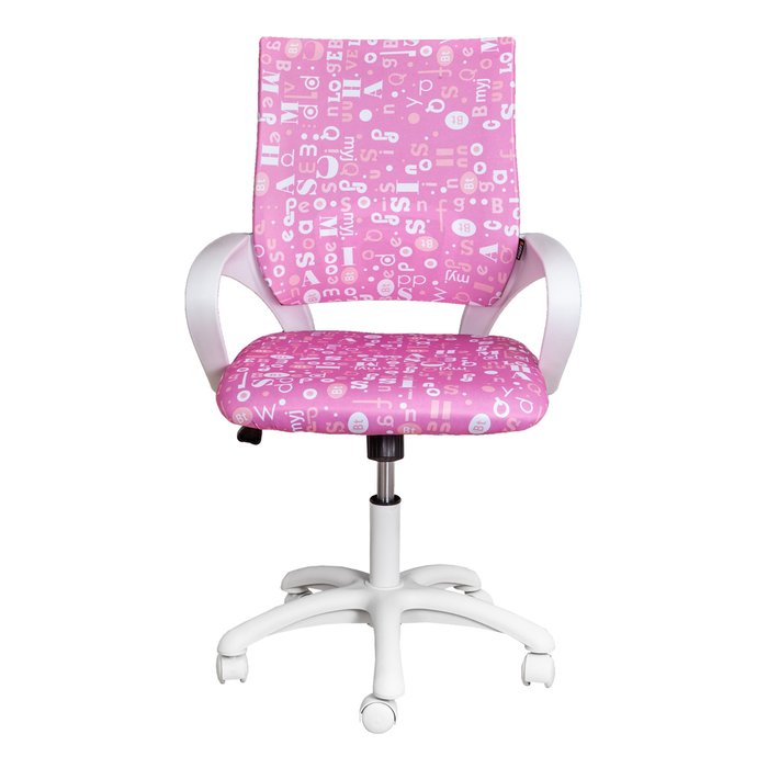 Кресло поворотное Ricci White Kids розового цвета - купить Офисные кресла по цене 8500.0