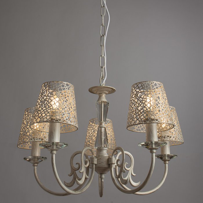 Подвесная люстра ARTE LAMP с белыми абажурами - купить Подвесные люстры по цене 15490.0