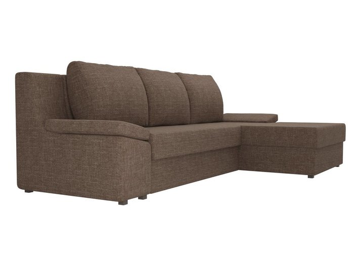 Угловой диван-кровать Челси коричневого цвета - лучшие Угловые диваны в INMYROOM