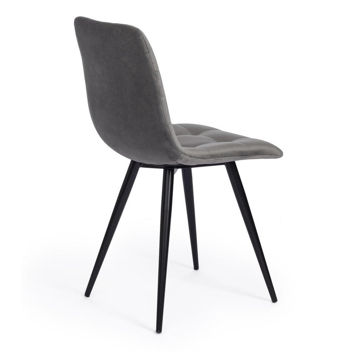 Стул Chilly серого цвета с черными ножками - лучшие Обеденные стулья в INMYROOM