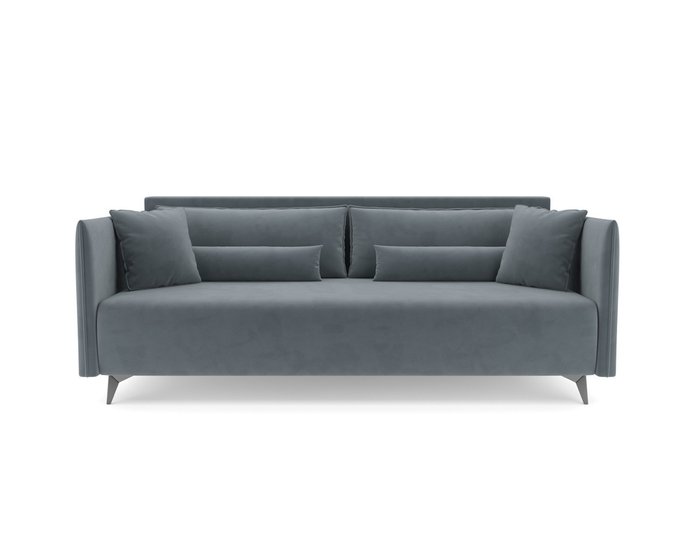 Прямой диван-кровать Майами серо-синего цвета - купить Прямые диваны по цене 40690.0