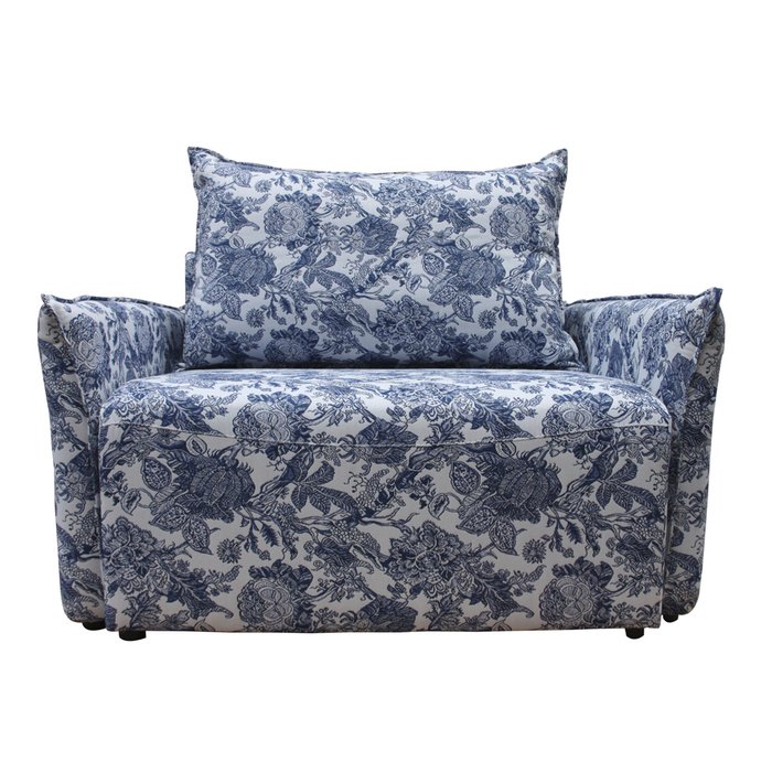 Кресло-кровать Голландия бело-синего цвета - купить Интерьерные кресла по цене 44952.0