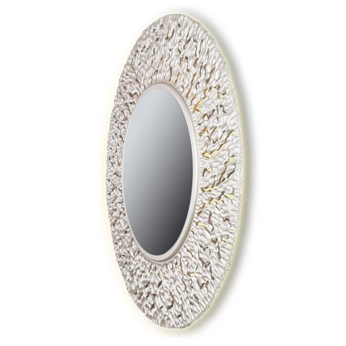 Настенное зеркало Coral серебряного цвета - купить Настенные зеркала по цене 49450.0