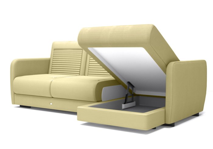 Угловой диван-кровать светло-оливкового цвета - купить Угловые диваны по цене 345000.0