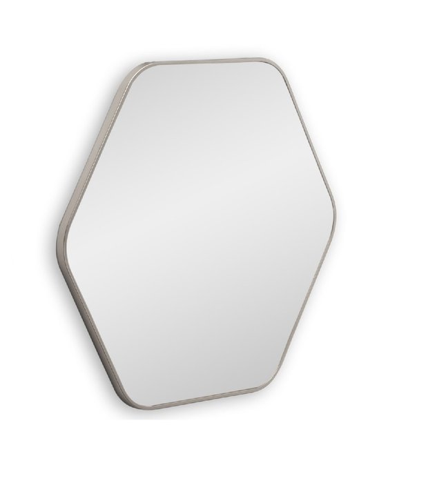 Настенное зеркало Hexagon S в раме серебряного цвета - купить Настенные зеркала по цене 10900.0