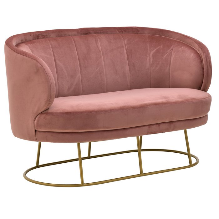 Диван двухместный розового цвета - купить Прямые диваны по цене 78820.0