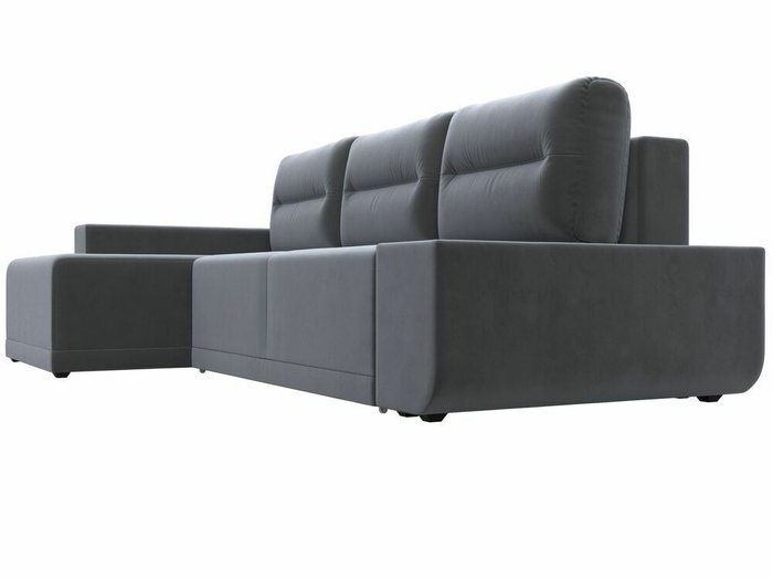 Угловой диван-кровать Чикаго серого цвета левый угол - лучшие Угловые диваны в INMYROOM