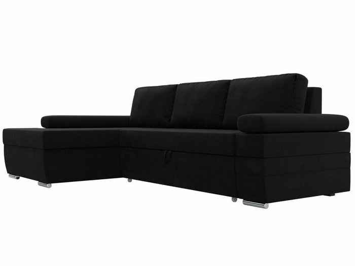 Угловой диван-кровать Канкун черного цвета левый угол - лучшие Угловые диваны в INMYROOM