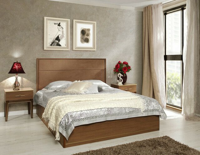 Кровать с подъемным механизмом Palmari 160х200 коричневого цвета - лучшие Кровати для спальни в INMYROOM