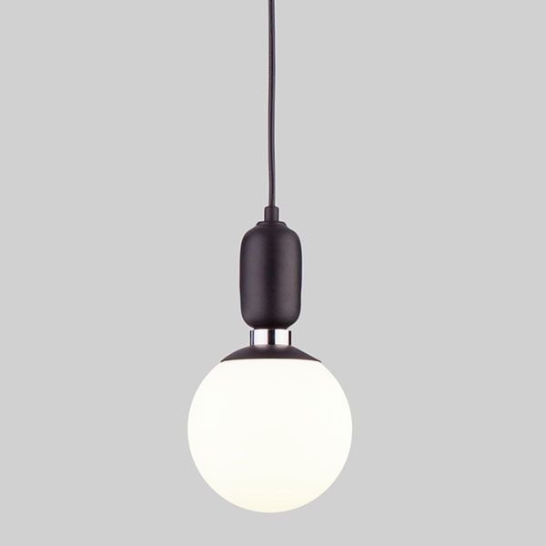Подвесной светильник Bubble Long черного цвета с длинным тросом  - купить Подвесные светильники по цене 4060.0