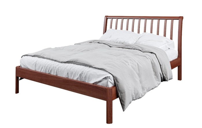 Кровать с ортопедическим основанием Stella 160х200 коричневого цвета