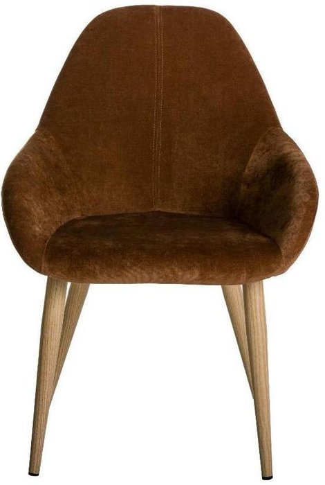Стул Kent коричневого цвета с бежевыми ножками - лучшие Обеденные стулья в INMYROOM