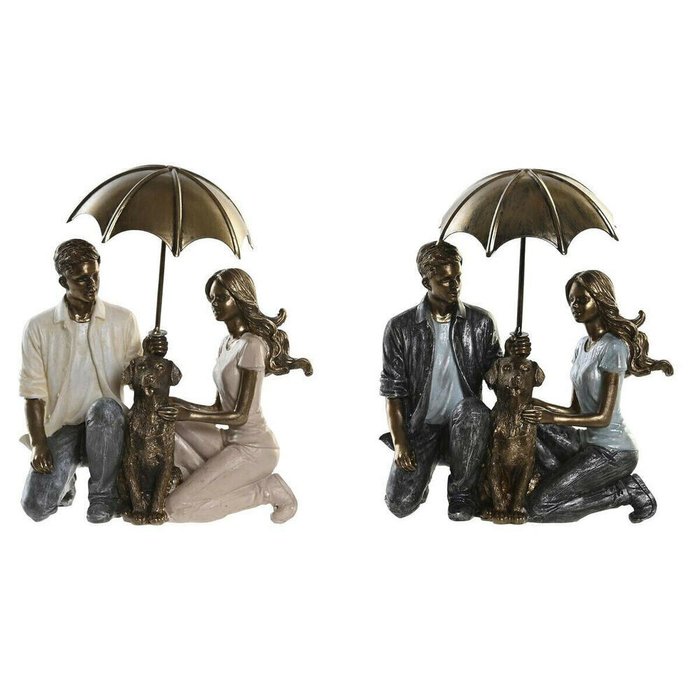 Декоративная фигура DKD Home Decor 15,5 x 8,5 x 14,5 cm 15,5 x 8,5 x 19 cm Разноцветный Пара (2 штук)