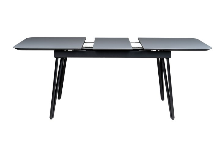 Раздвижной обеденный стол Диего 140 черного цвета - лучшие Обеденные столы в INMYROOM Раздвижной обеденный стол Диего 140 черного цвета - лучшие Обеденные столы в INMYROOM