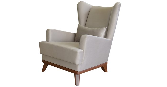 Кресло Оскар серо-бежевого цвета - купить Интерьерные кресла по цене 13964.0