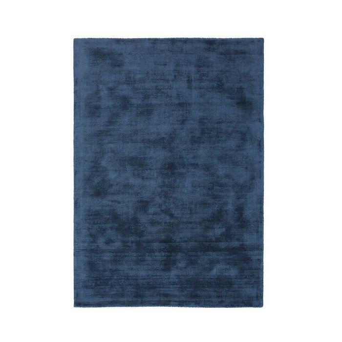 Ковер Izri с эффектом старины из вискозы темно-синего цвета 120x170