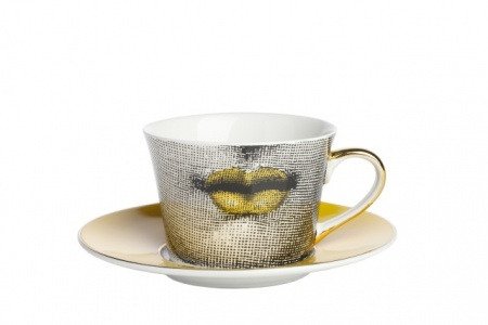 Чайная пара Faces Piero Fornasetti Amber