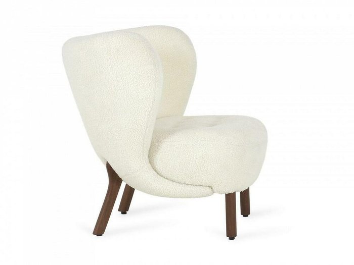 Кресло Lounge Wood белого цвета - лучшие Интерьерные кресла в INMYROOM