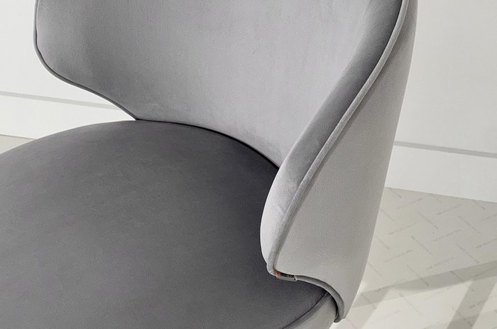 Стул Гудвин серого цвета с белыми ножками - купить Обеденные стулья по цене 8080.0