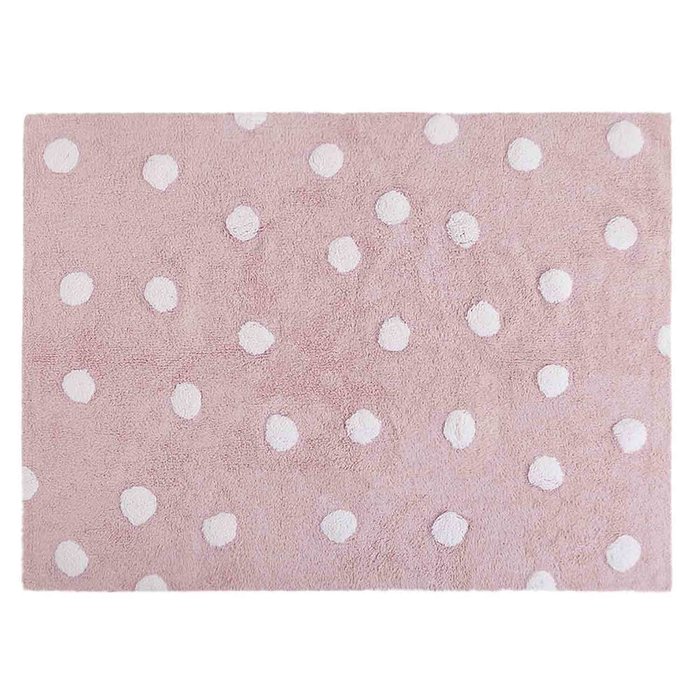 Ковер Polka Dots 120х160 бело-розового цвета