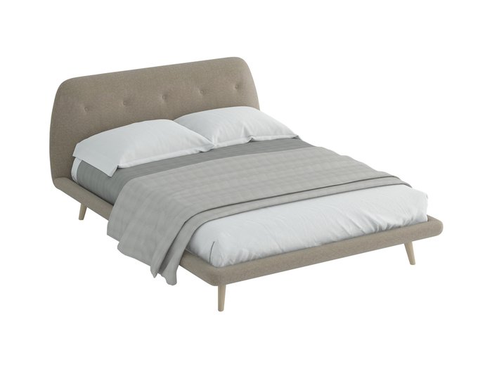 Кровать Loa серо-коричневого цвета 160х200