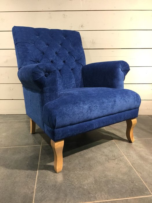 Кресло Кембридж синего цвета - лучшие Интерьерные кресла в INMYROOM