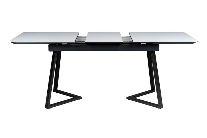 Раздвижной обеденный стол Роналдо 120 серо-черного цвета - лучшие Обеденные столы в INMYROOM Раздвижной обеденный стол Роналдо 120 серо-черного цвета - лучшие Обеденные столы в INMYROOM