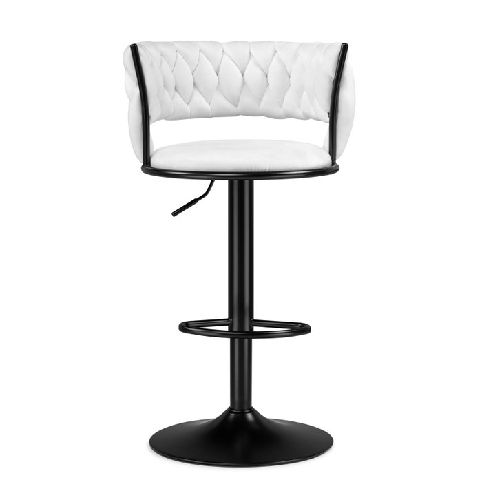 Барный стул Lotus бело-черного цвета - купить Барные стулья по цене 8650.0