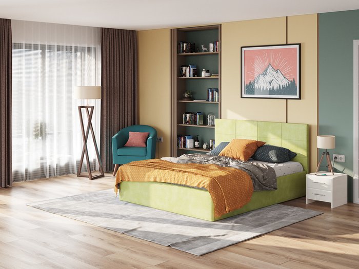 Кровать Alba Next 180х200 зеленого цвета - лучшие Кровати для спальни в INMYROOM