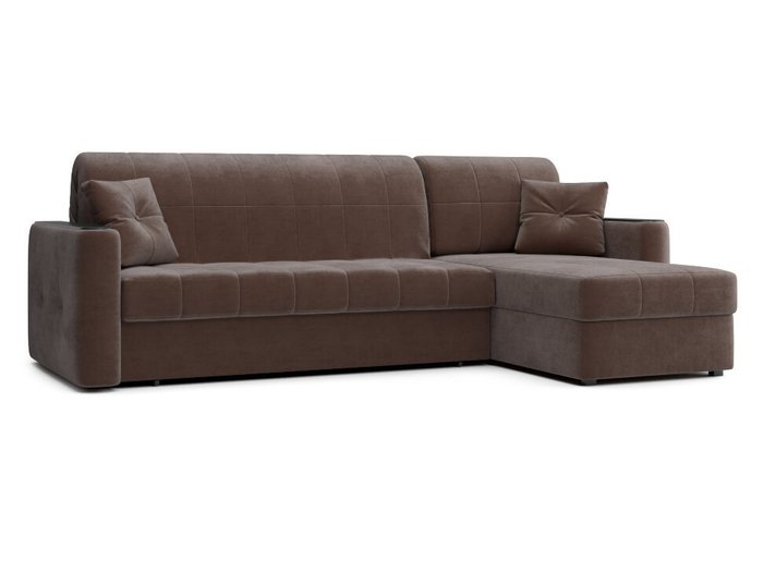 Угловой диван-кровать Ницца коричневого цвета - купить Угловые диваны по цене 66690.0