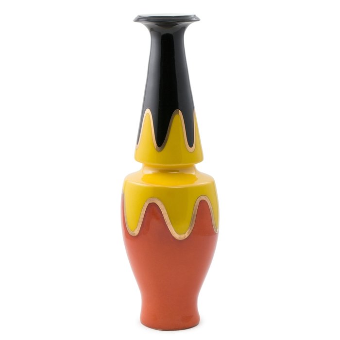 Ваза Long Vase Yellow из фарфора