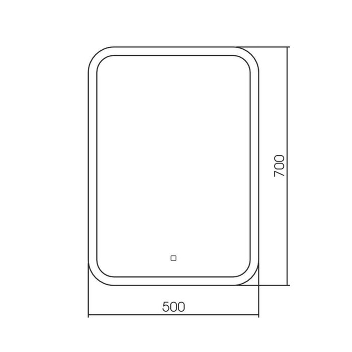 Зеркало Silver Mirrors Stiv-Lite 500х700 - 2 (открытая подсветка, cенсорный выключатель, подогрев) - купить Настенные зеркала по цене 7198