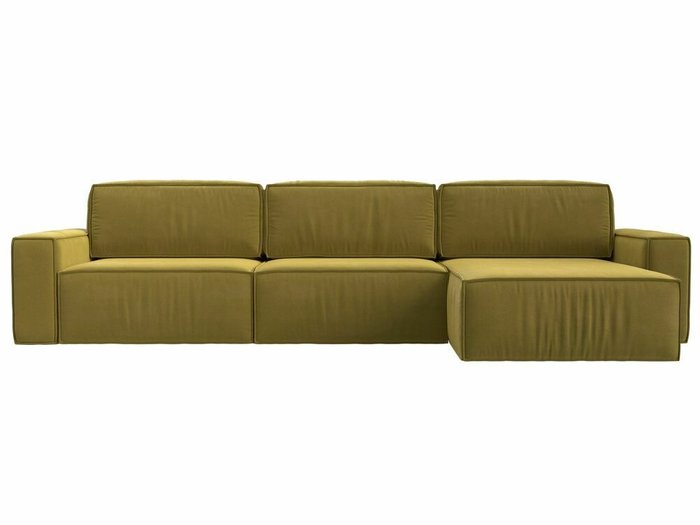 Угловой диван-кровать Прага Классик лонг желтого цвета правый угол - купить Угловые диваны по цене 99999.0