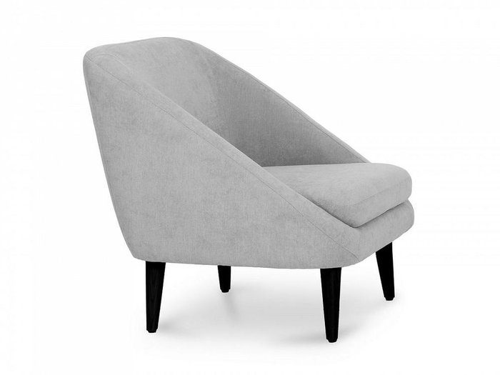 Кресло Corsica серого цвета с черными ножками  - лучшие Интерьерные кресла в INMYROOM