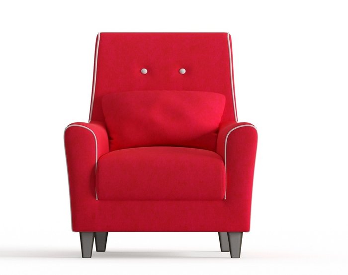 Кресло Мерлин в обивке из вельвета красного цвета - купить Интерьерные кресла по цене 11290.0