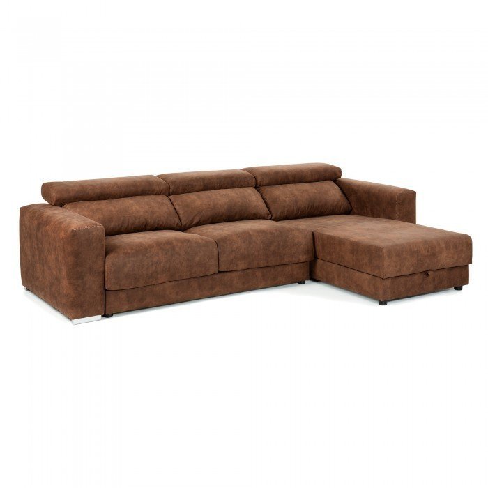 Угловой диван Singapore с оттоманкой коричневого цвета - купить Угловые диваны по цене 301990.0